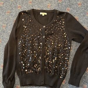 Girls sequined cardigan size 9-10 black